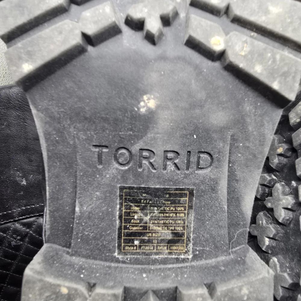 Torrid Black Textured‎ Sole Boots